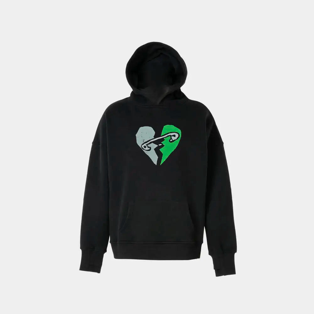 Broken Green Heart Hoodie – هودي قلب مكسور أخضر بأسلوب فني من NOVUS