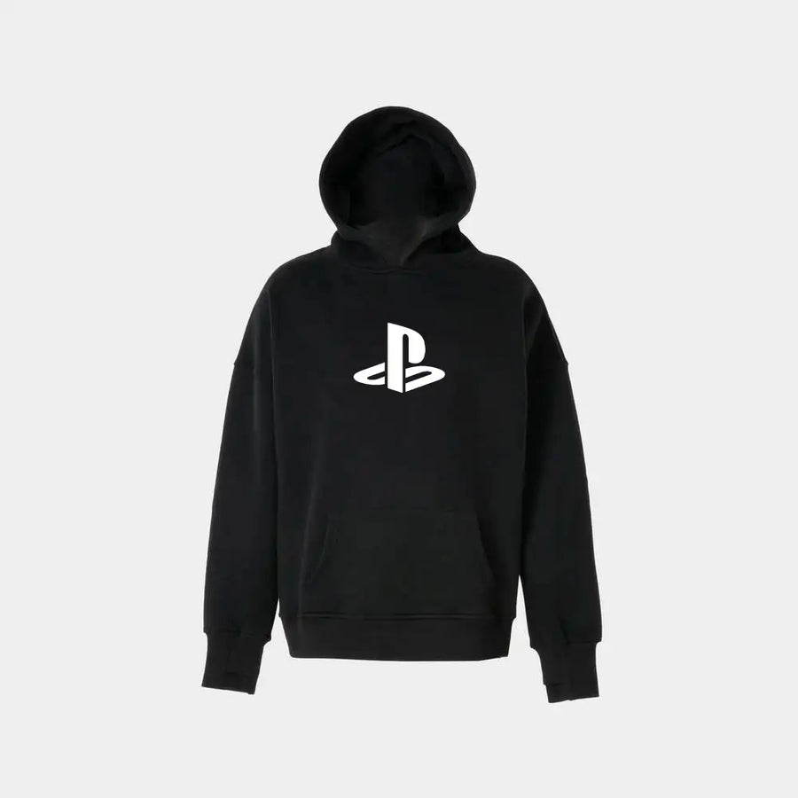 Hoodie – Neon Line Art Gamer Graphic Black | NOVUS هودي نيون جيمر أسود