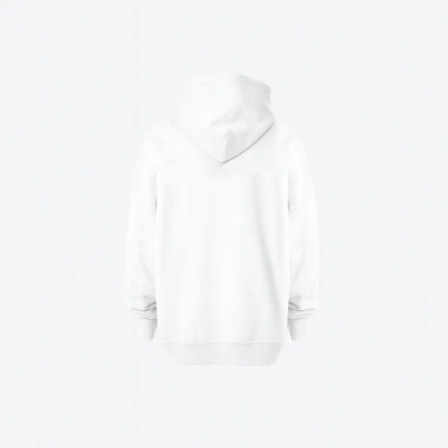 Blue Peace Hoodie | هودي أبيض بتصميم علامة السلام بستايل بوب آرت
