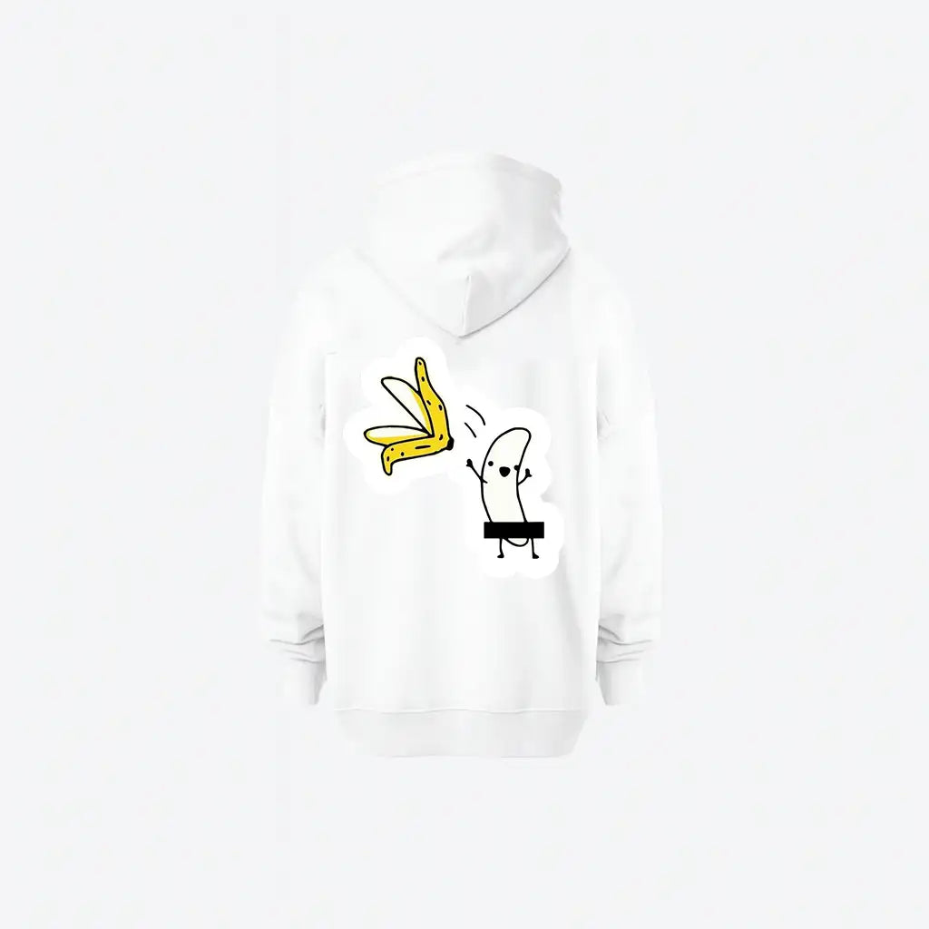 Hoodie Banana Sketch – هودي رسمة موزة مضحكة بتصميم ستريت وير
