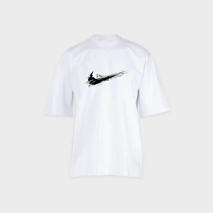 Abstract Brush Tee | تيشيرت فنّي بضربات فرشاة ملونة