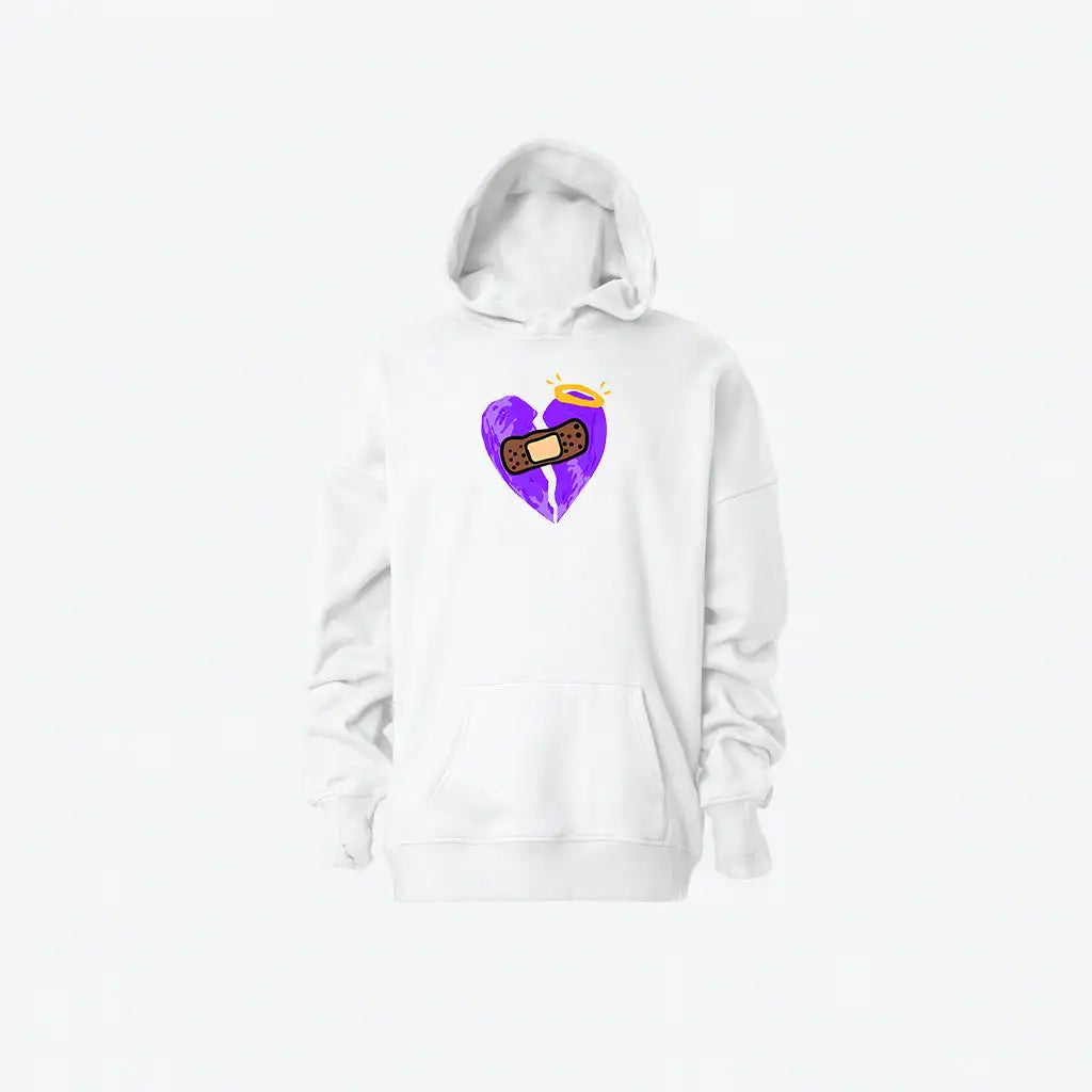 Broken Purple Heart Hoodie – هودي قلب بنفسجي من NOVUS