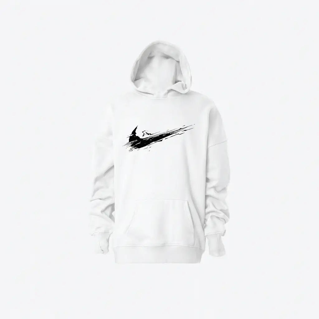 Color Splash Hoodie | هودي أبيض بتصميم فرشاة ألوان جريء