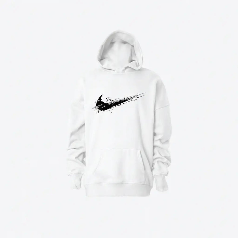 Color Splash Hoodie | هودي أبيض بتصميم فرشاة ألوان جريء