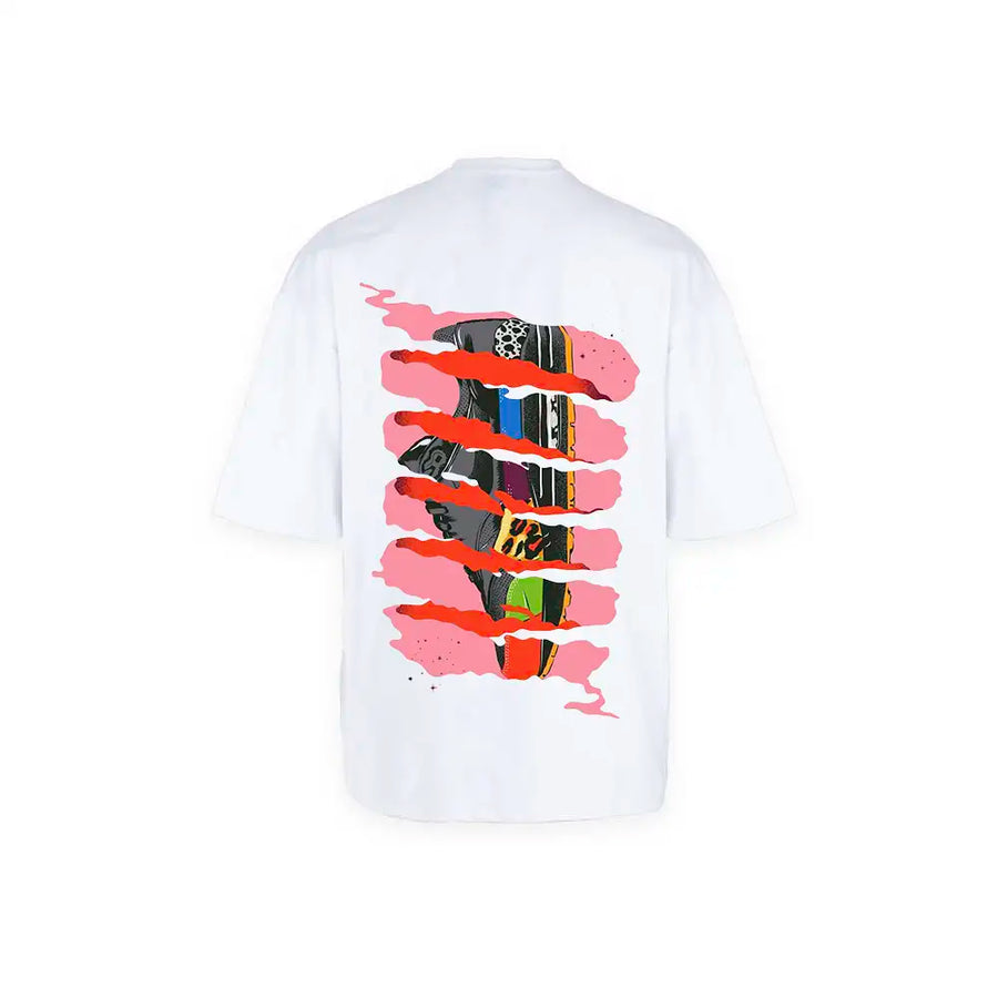 Abstract Brush Tee | تيشيرت فنّي بضربات فرشاة ملونة