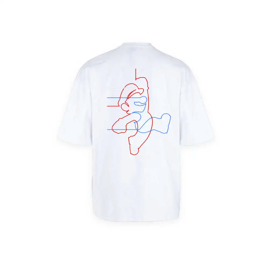 Super Mario Line Art Hoodie – هودي سوبر ماريو بخط فني من NOVUS