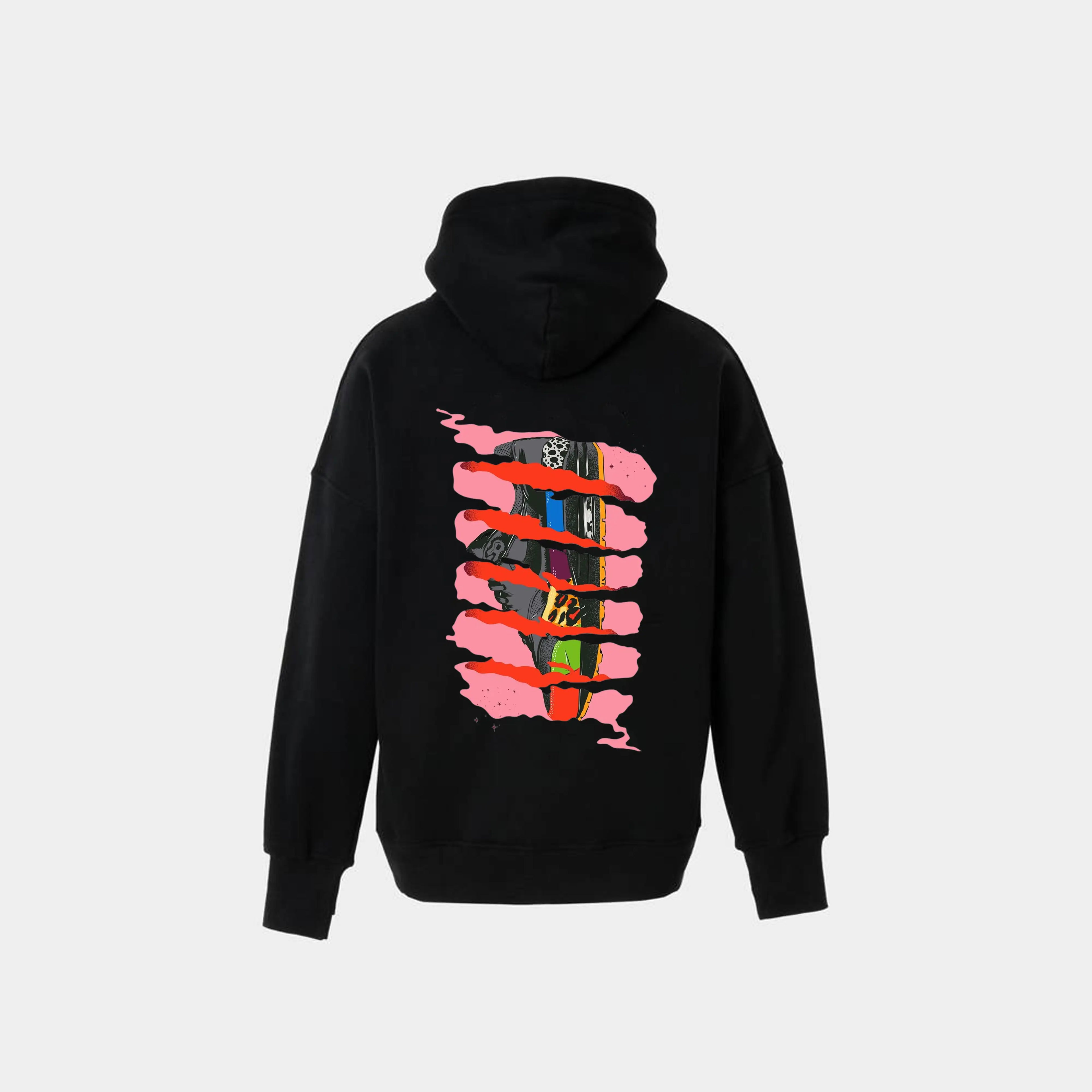 Color Splash Hoodie | هودي أبيض بتصميم فرشاة ألوان جريء