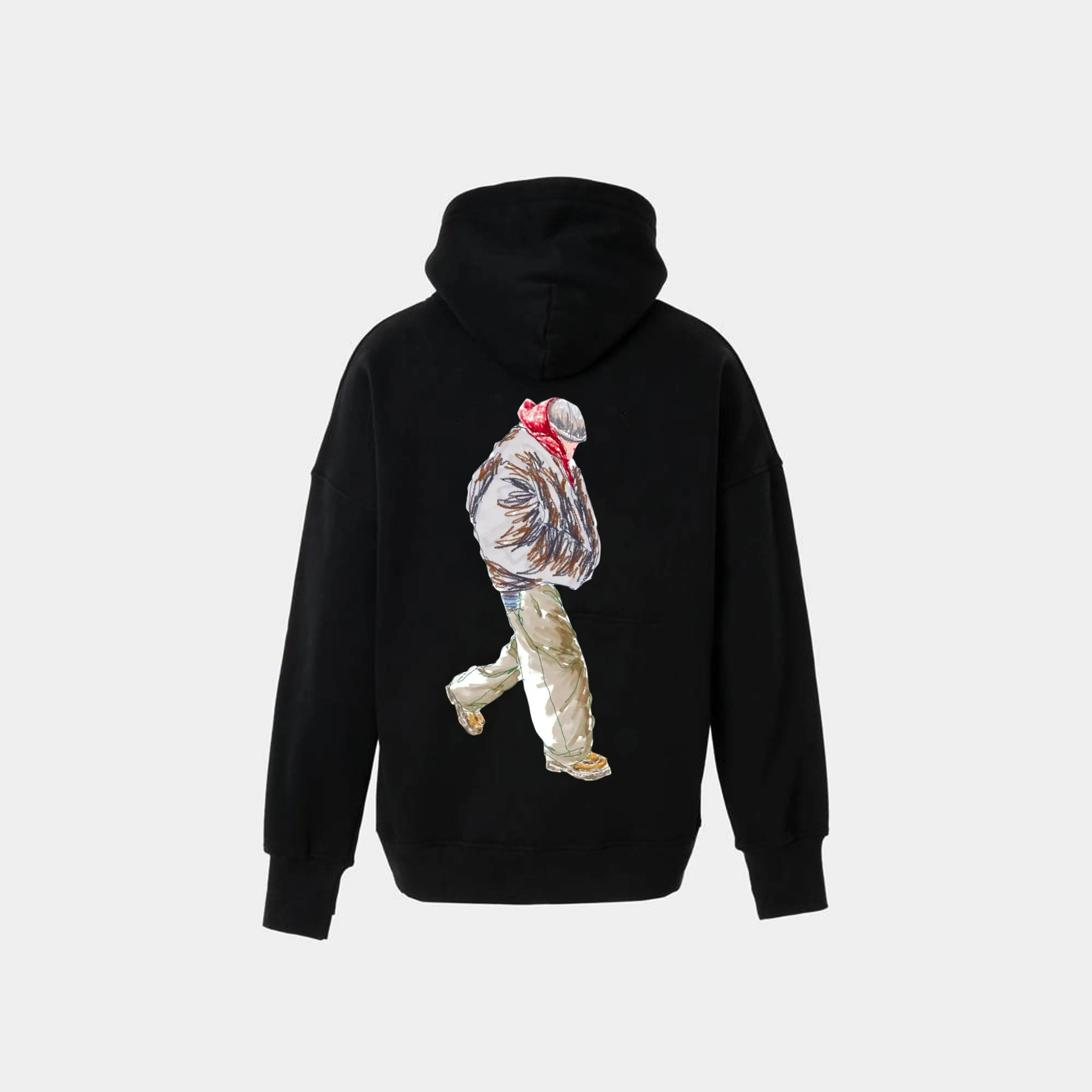 Walking Backpack Hoodie – هودي رجل يمشي بأسلوب ستريت من NOVUS