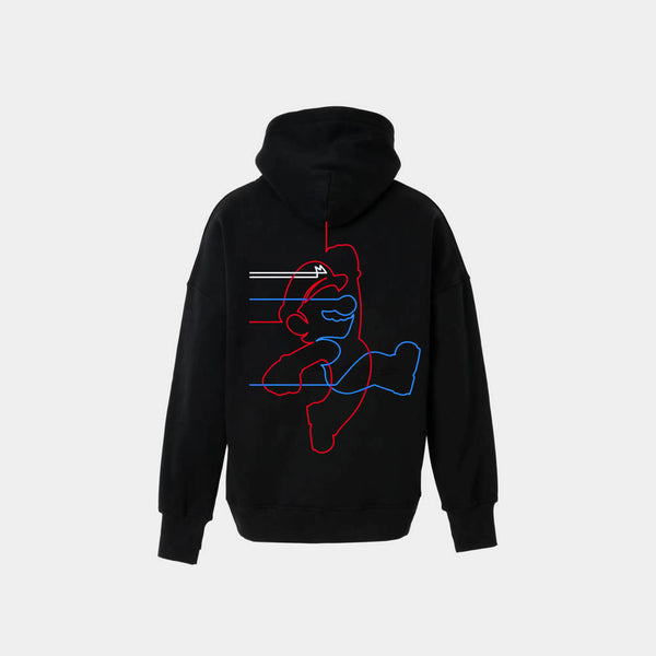 Hoodie – Neon Line Art Gamer Graphic Black | NOVUS هودي نيون جيمر أسود