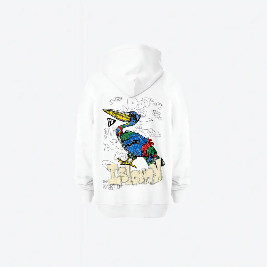 Oversized Dino Hoodie | هودي أوفر سايز بتصميم  شبابي